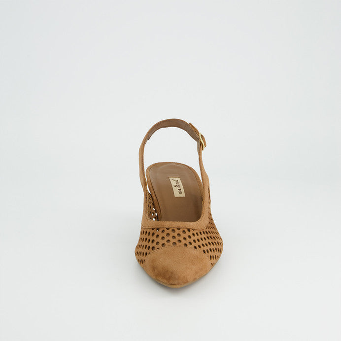 Paul Green nut brown suede sling back