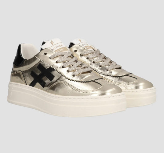 ANOTHER TREND gold platform sneakers