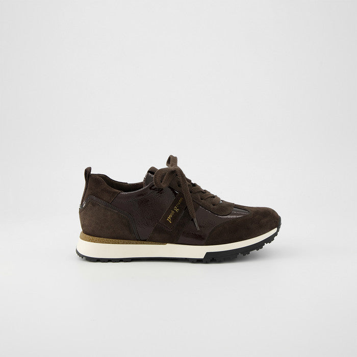 Paul Green brown suede and leather sneakers