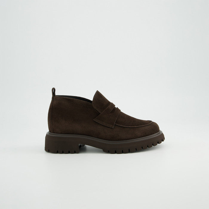 Paul Green brown suede ankle loafers