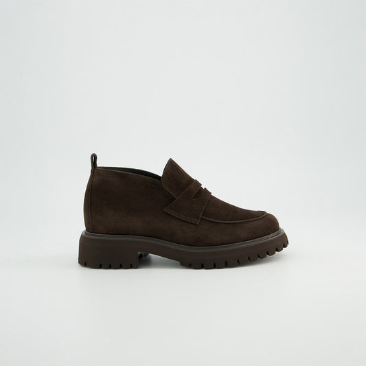 Paul Green brown suede ankle loafers