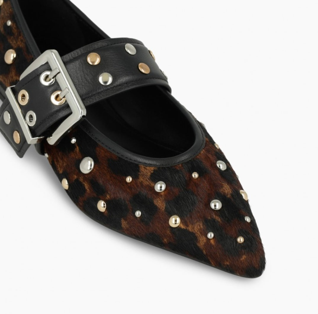 Lodi animal print ballerina pumps