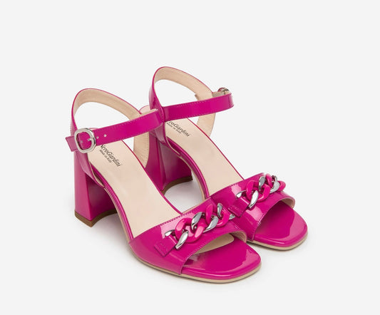 Nerogiardini pink leather sandals