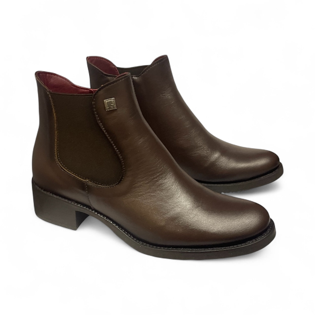 Jose Saenz brown leather ankle boots