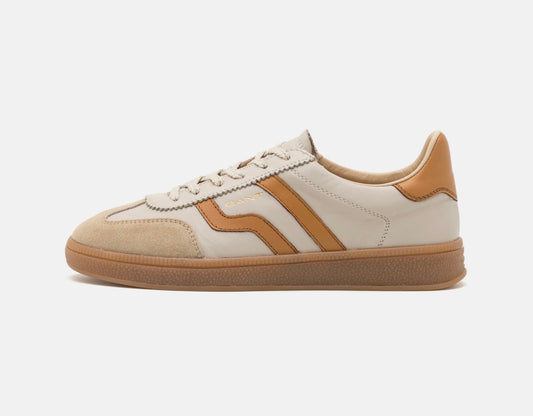 Gant beige and tan retro sneaker