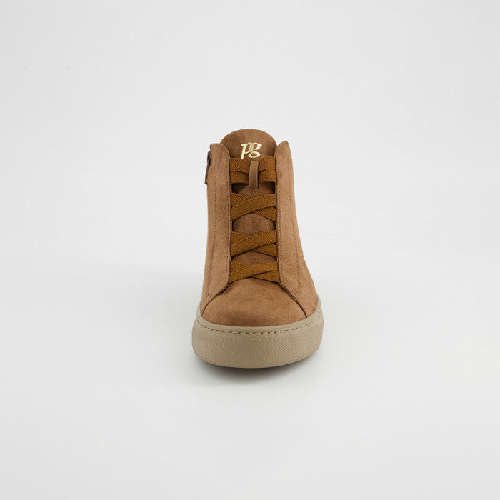 Paul Green tan suede hightop sneakers
