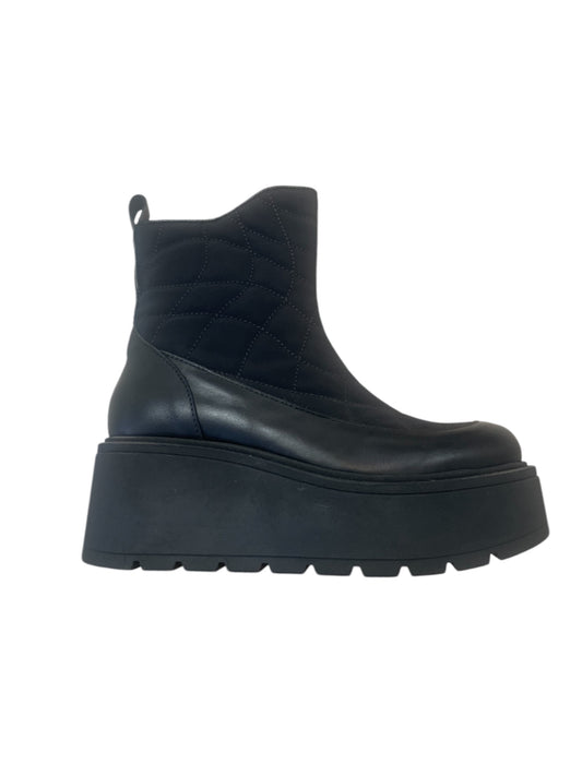 Marco moreo black leather platform ankle boots