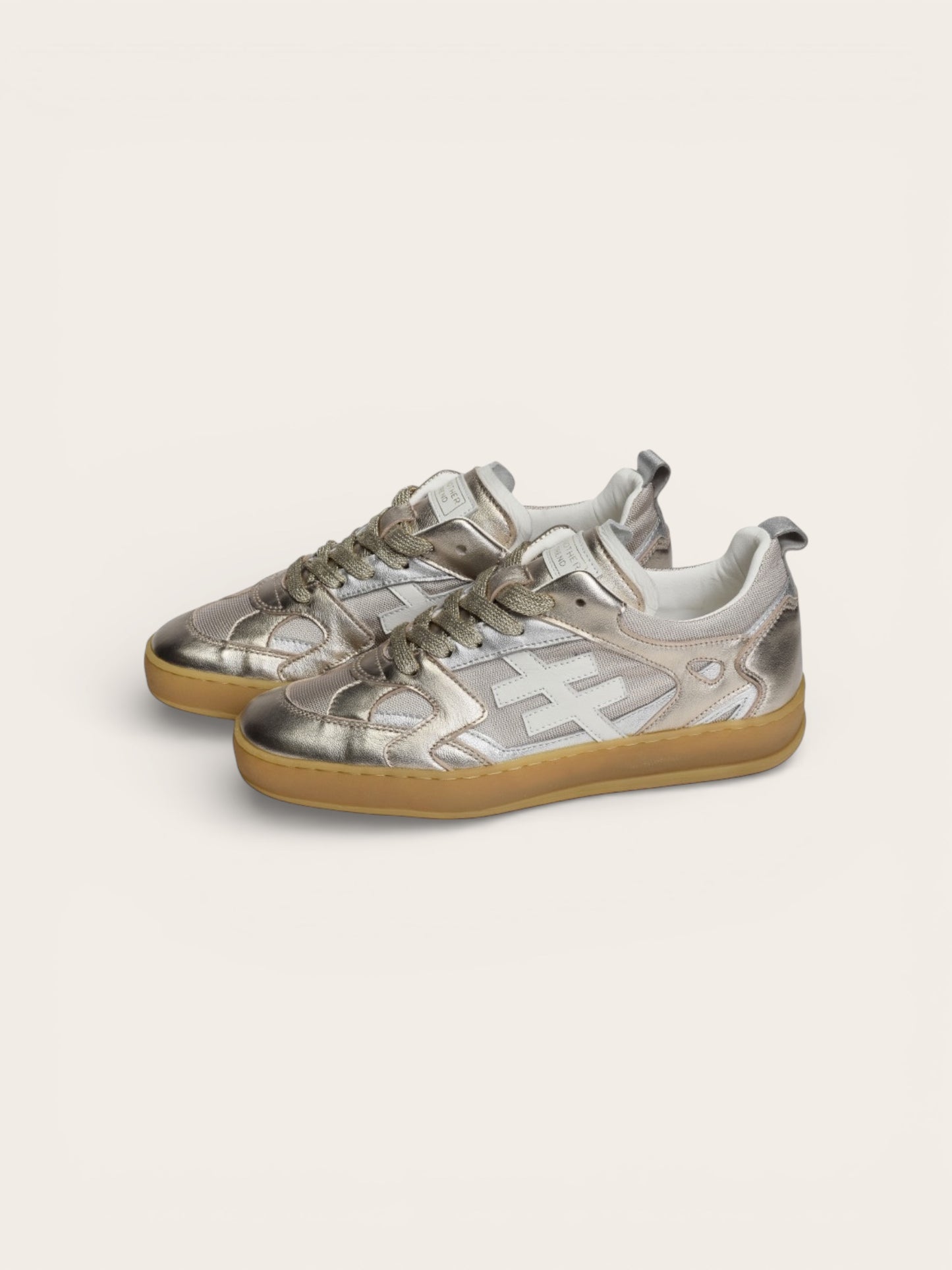 ANOTHER TREND Juliet metallic silver and gold sneaker - Melissakshoes