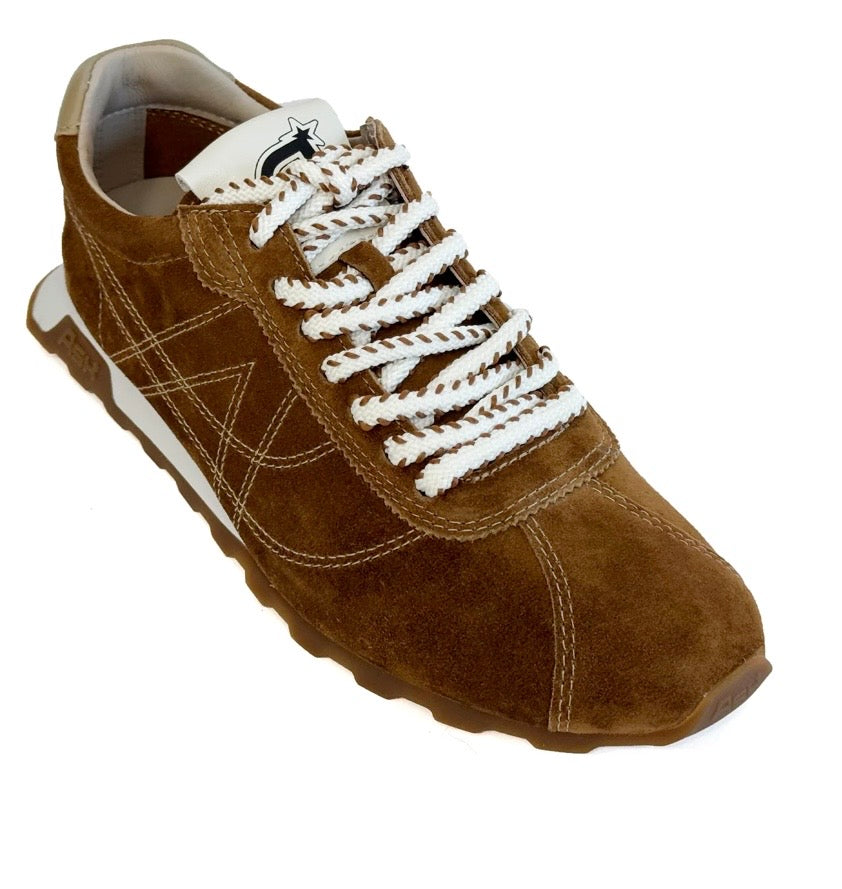 ASH Kill Bill tan suede leather retro sneakers