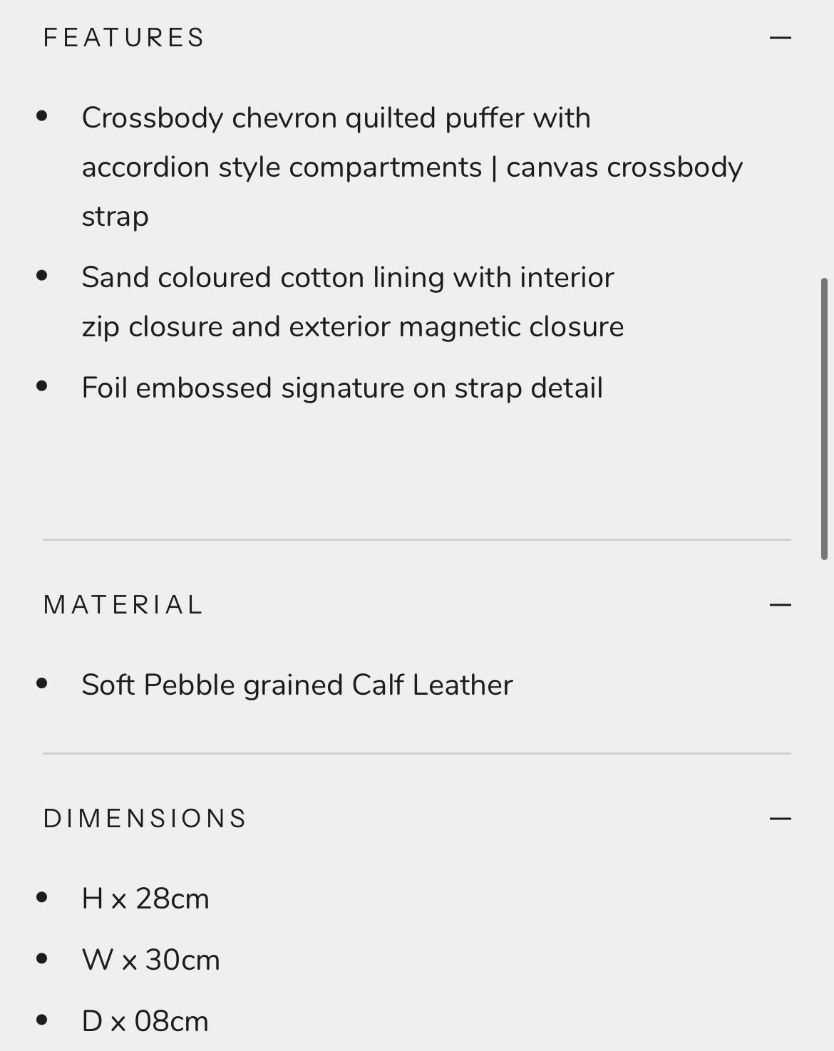 Alēo taupe leather crossbody handbag