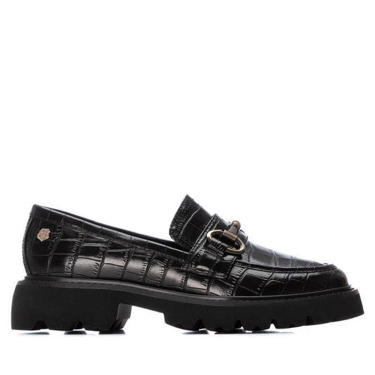 Carmela black leather moccasins