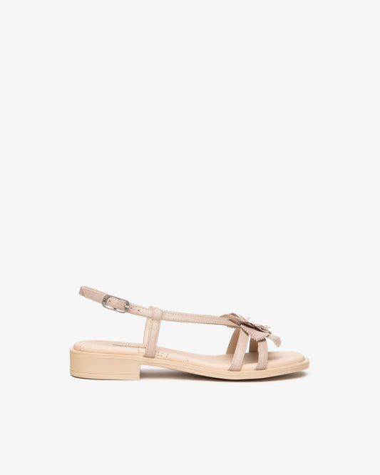 NeroGiardini beige leather flat sandals