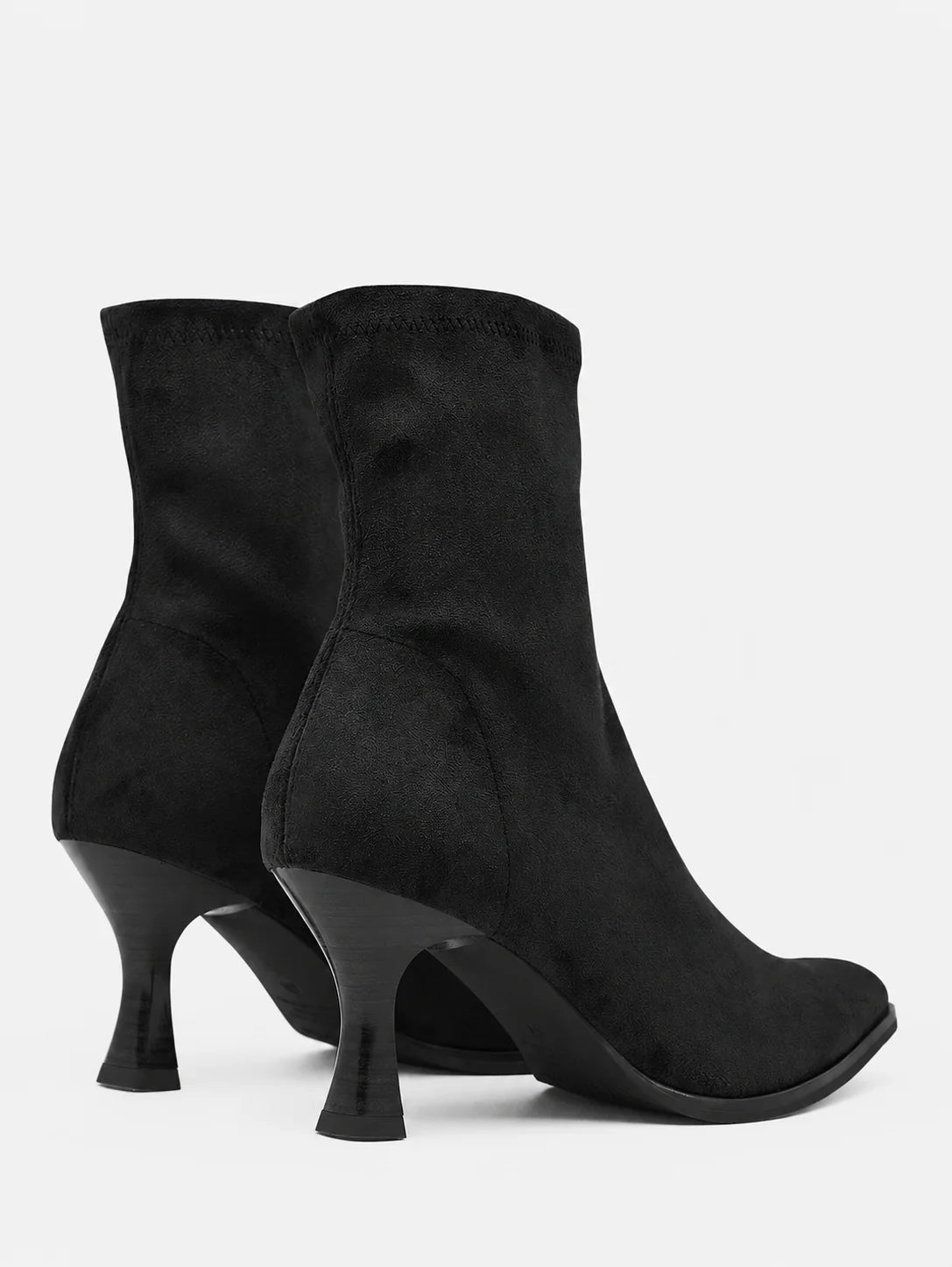 Miss Elastic black suede ankle boots
