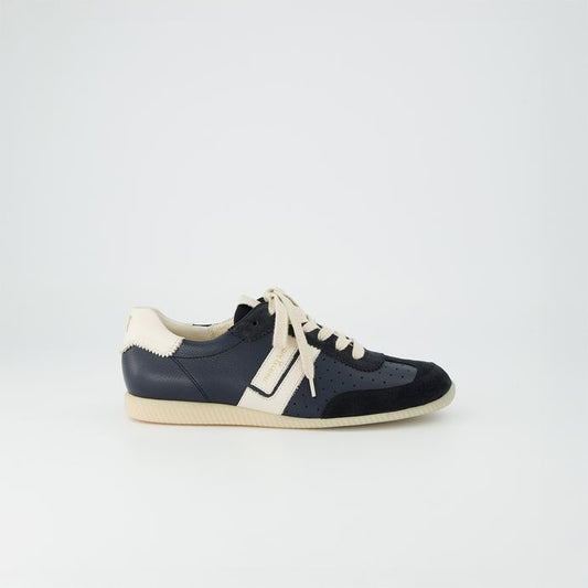 Paul Green navy leather and suede sneakers