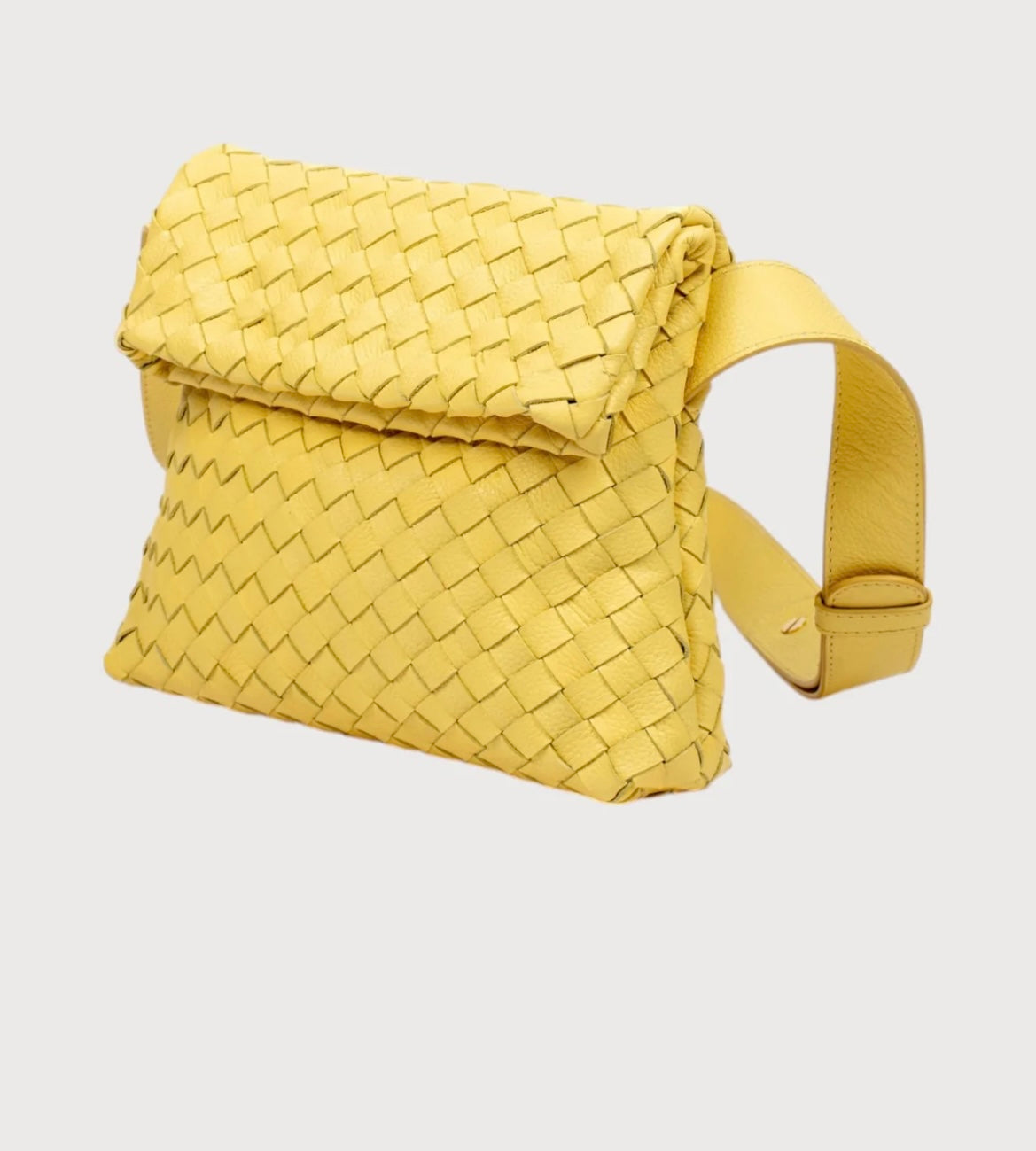 Alēo yellow leather crossbody handbag