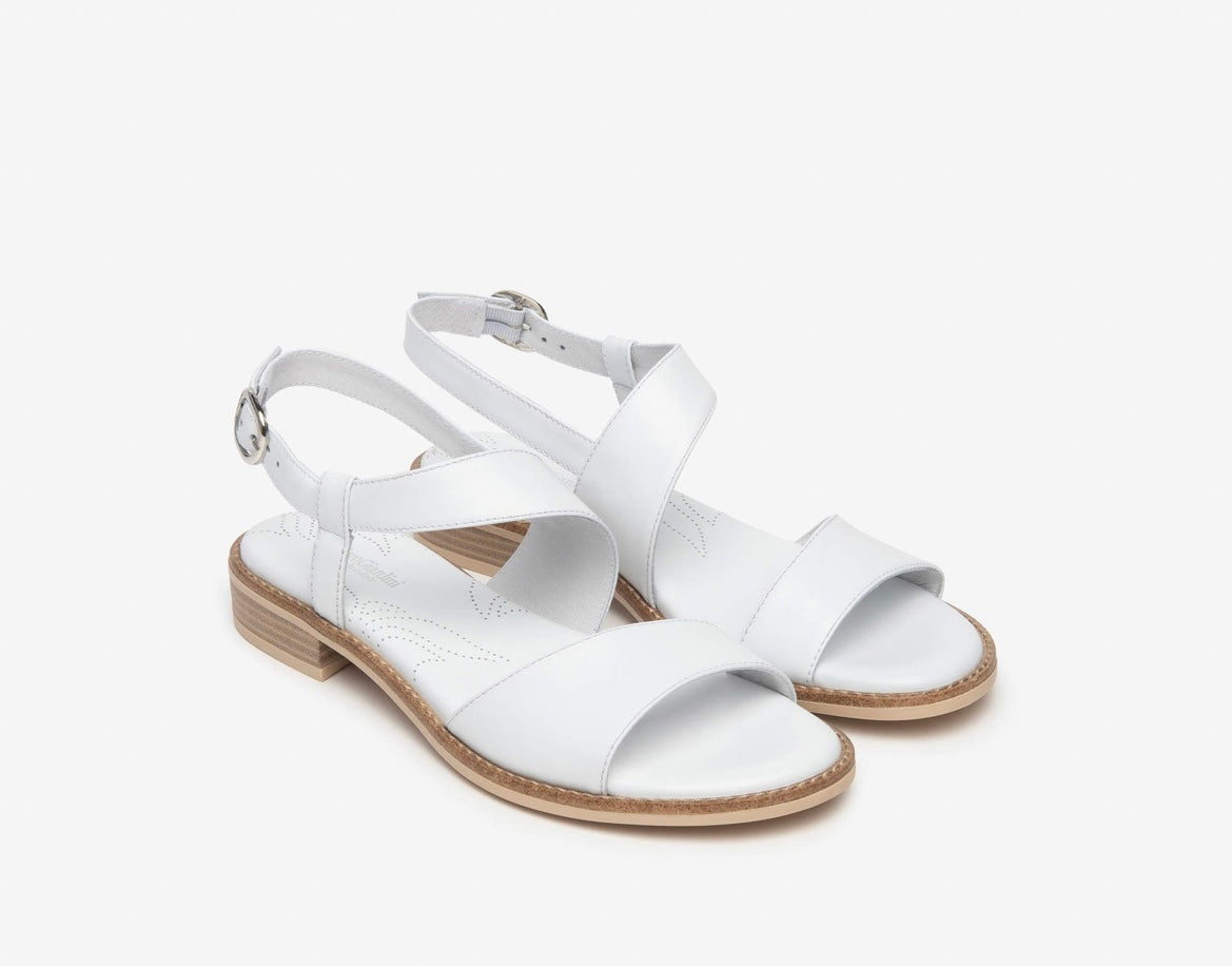 Nerogiardini white leather sandals