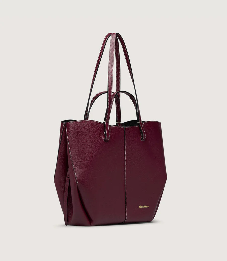 Marco Moreo burgundy leather tote bag