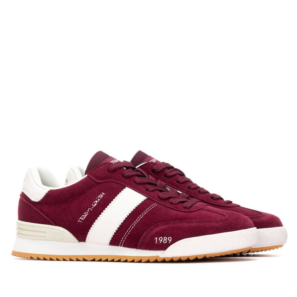 Teddy Smith burgundy retro sneakers
