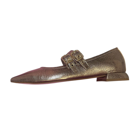Marian bronze leather Mary Jane shoes