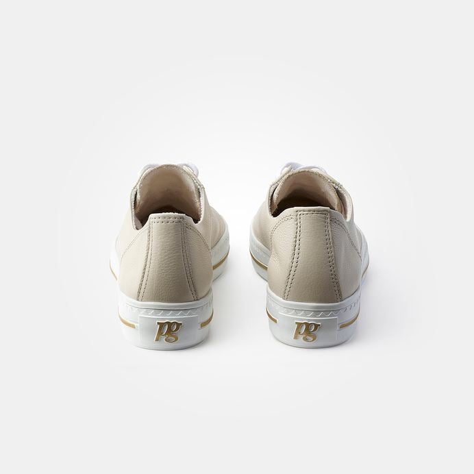 Paul Green beige leather sneakers - Melissakshoes