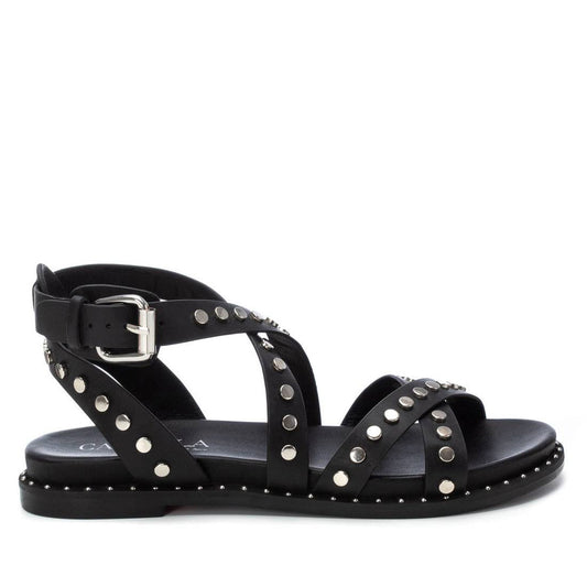 Carmela black leather gladiator sandals - Melissakshoes