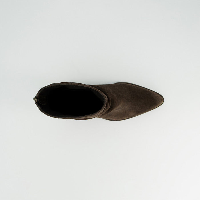 Paul Green chocolate brown suede ankle boots