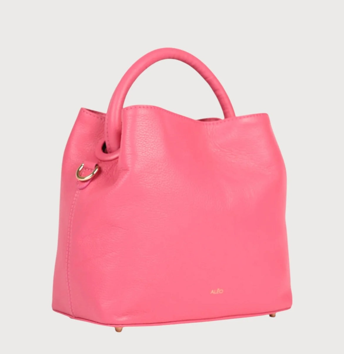 Alēo pink leather tote handbag
