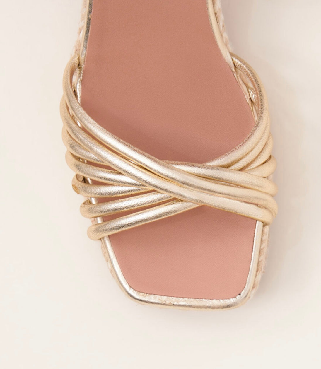 Gaimo gold espadrille sandal