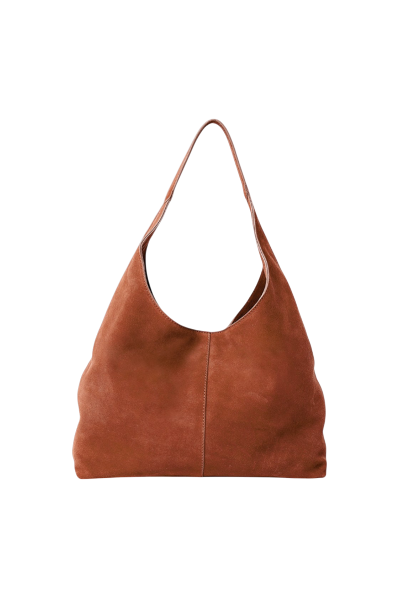 Alēo toffee suede hobo style shopper