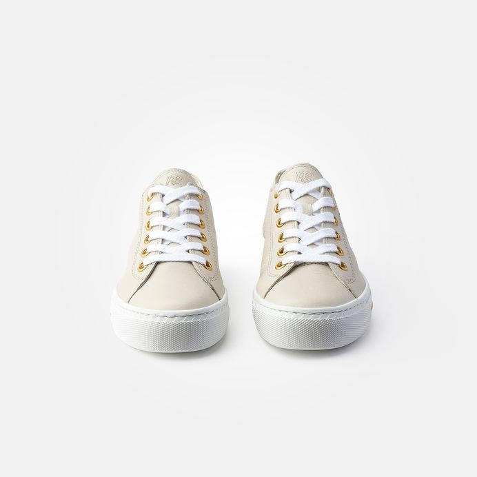 Paul Green beige leather sneakers - Melissakshoes