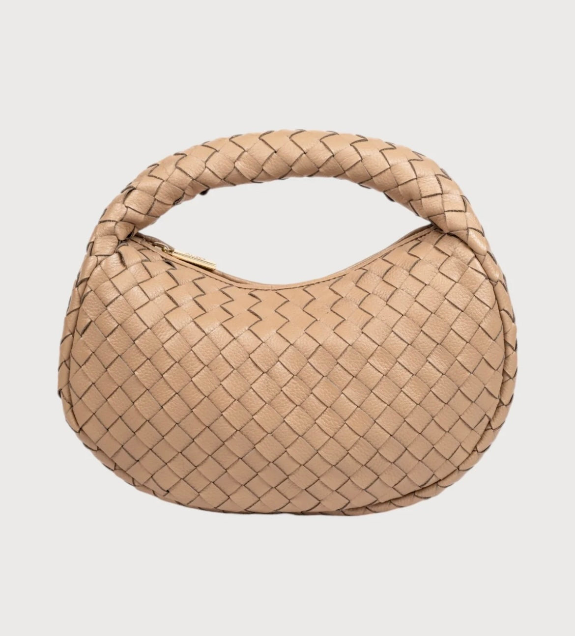 Alēo mini taupe leather handbag