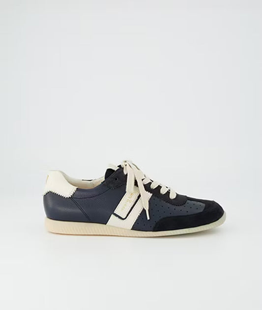 Paul Green navy and cream leather sneaker - Melissakshoes