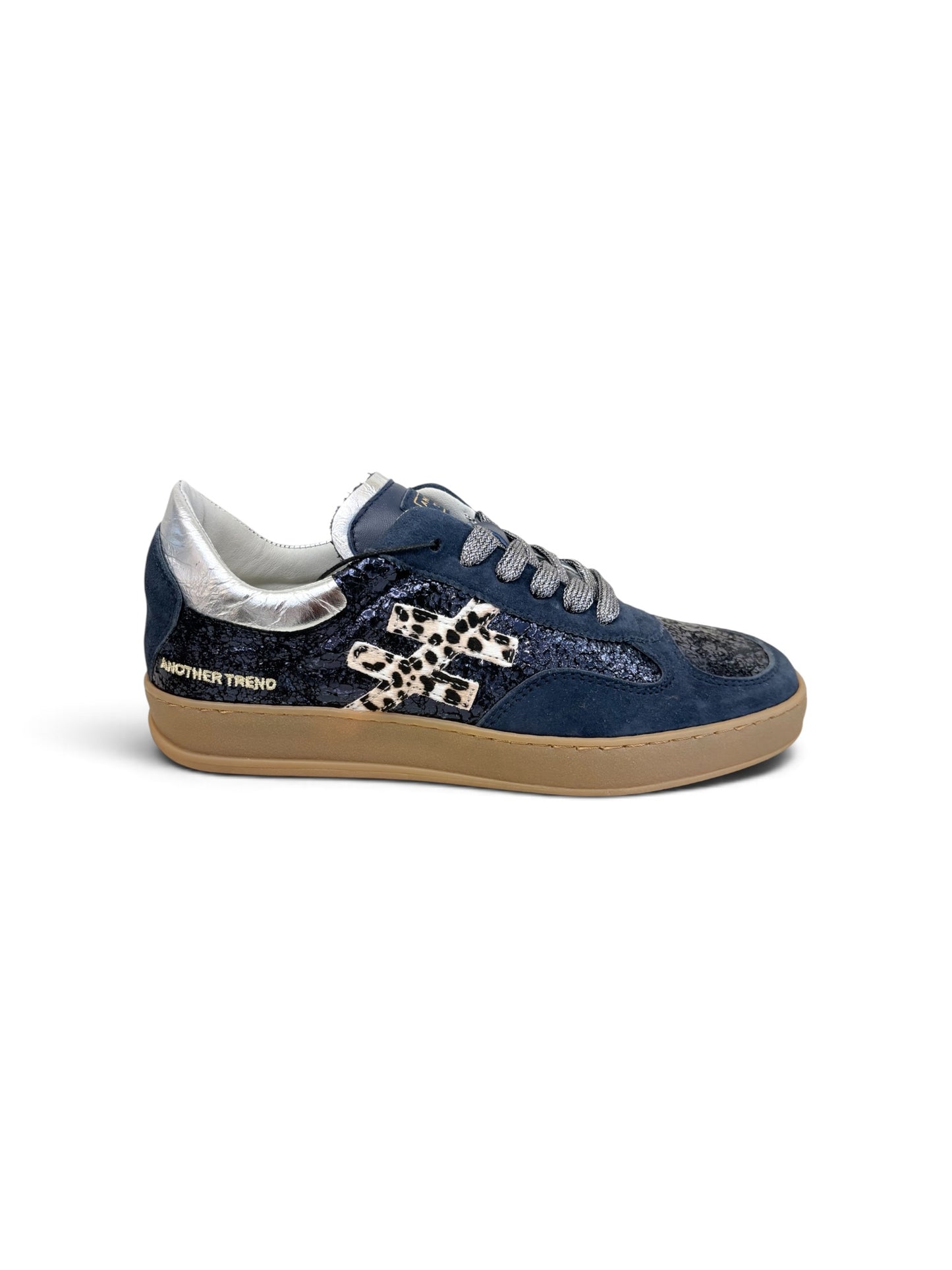 ANOTHER TREND navy metallic sneaker