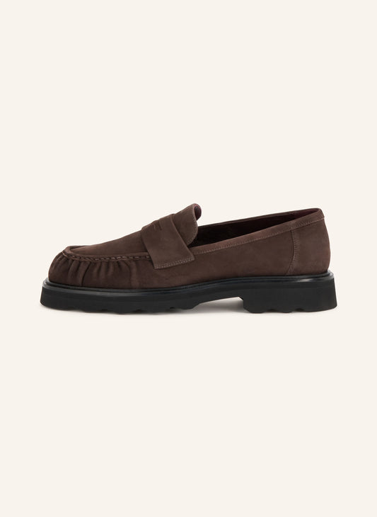 POMME D’OR brown suede loafers