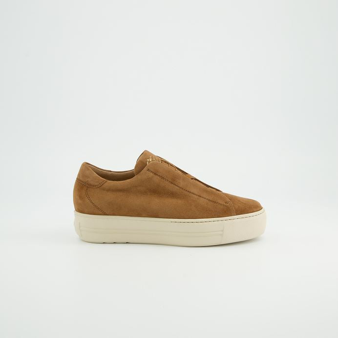Paul Green tan suede slip on sneakers - Melissakshoes