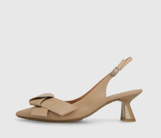 Lodi leather beige slingback