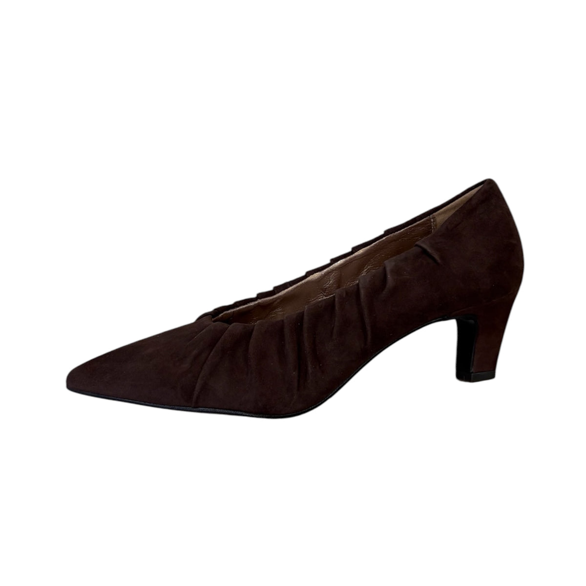 Marian brown suede court shoes