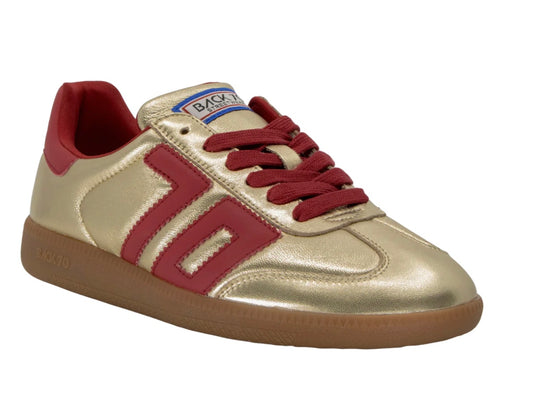 Back 70 gold & red retro sneaker