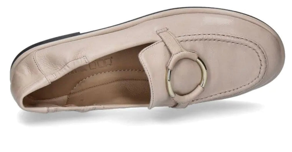 Pomme D’or sand leather moccasins