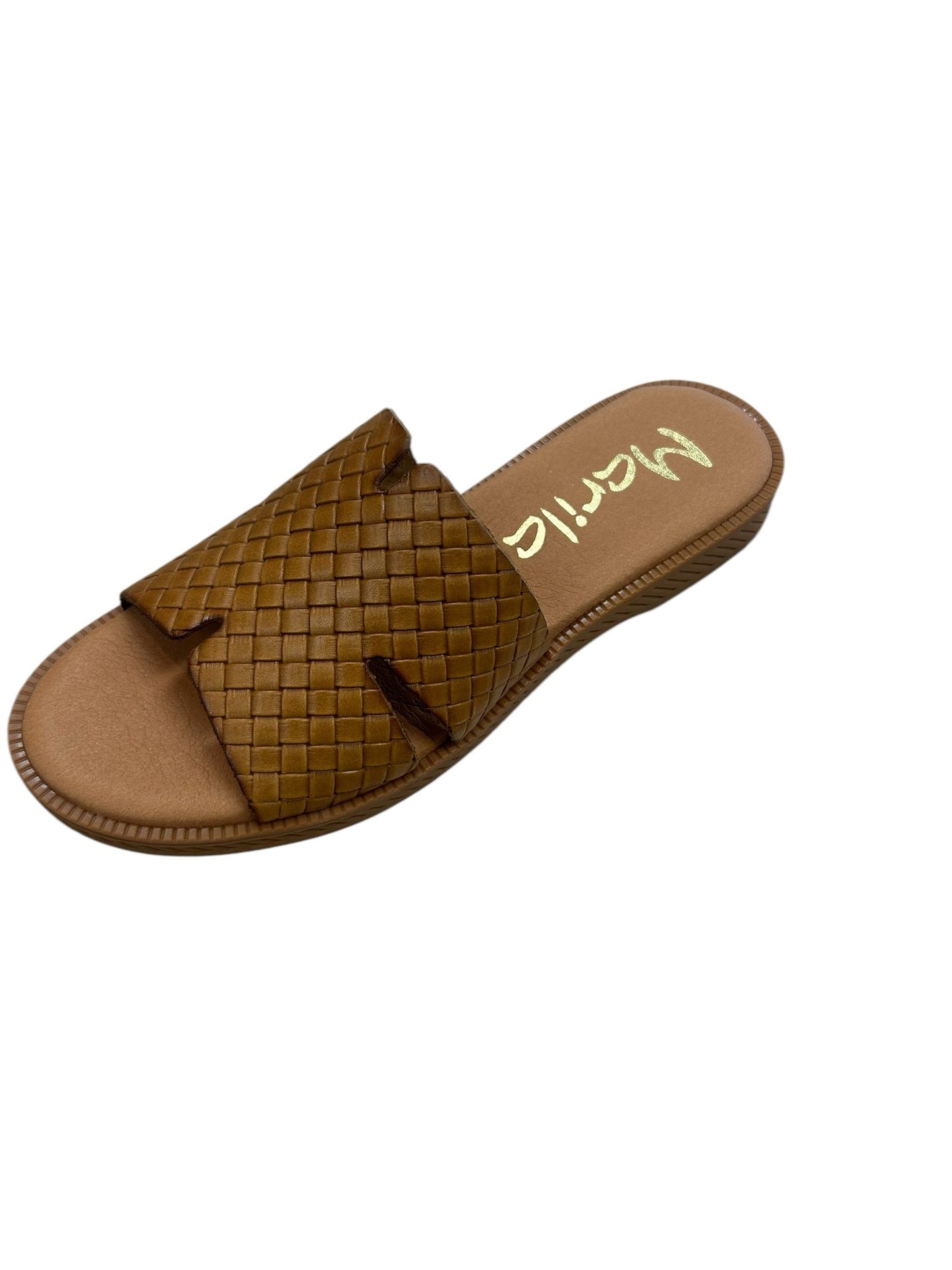 Marila tan leather sliders