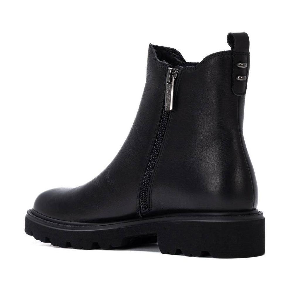 Carmela black leather ankle boots