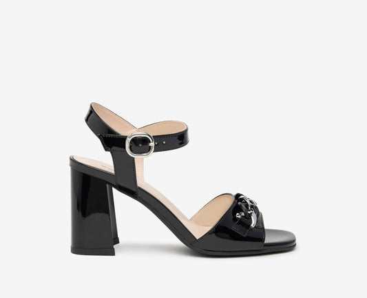 Nerogiardini black leather sandals