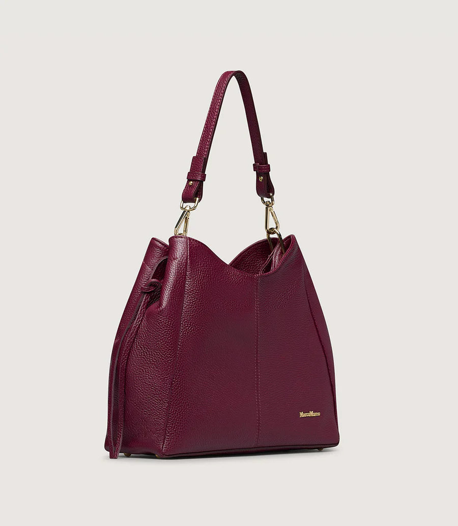 Marco Moreo burgundy leather shoulder bag