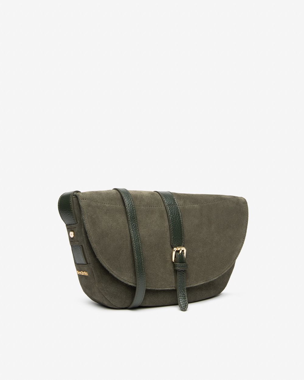 NeroGiardini olive green suede leather crossbody