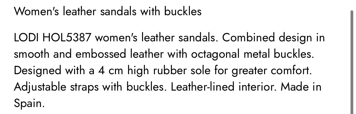 Lodi cream leather sandals