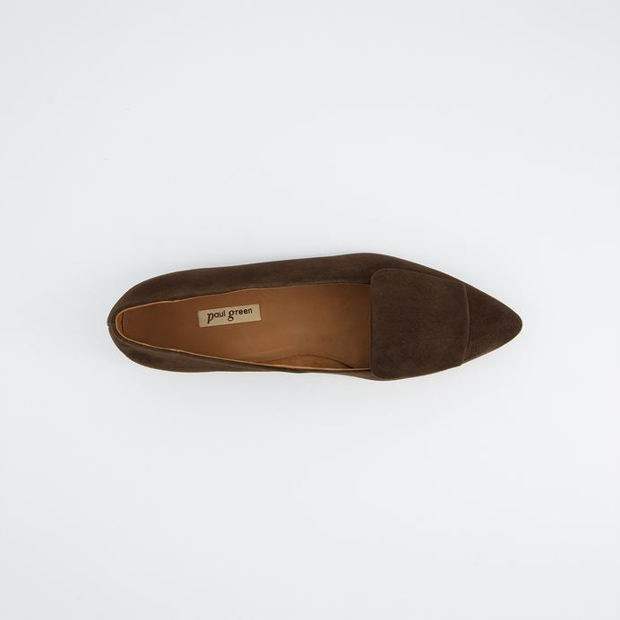 Paul Green brown suede ballerinas