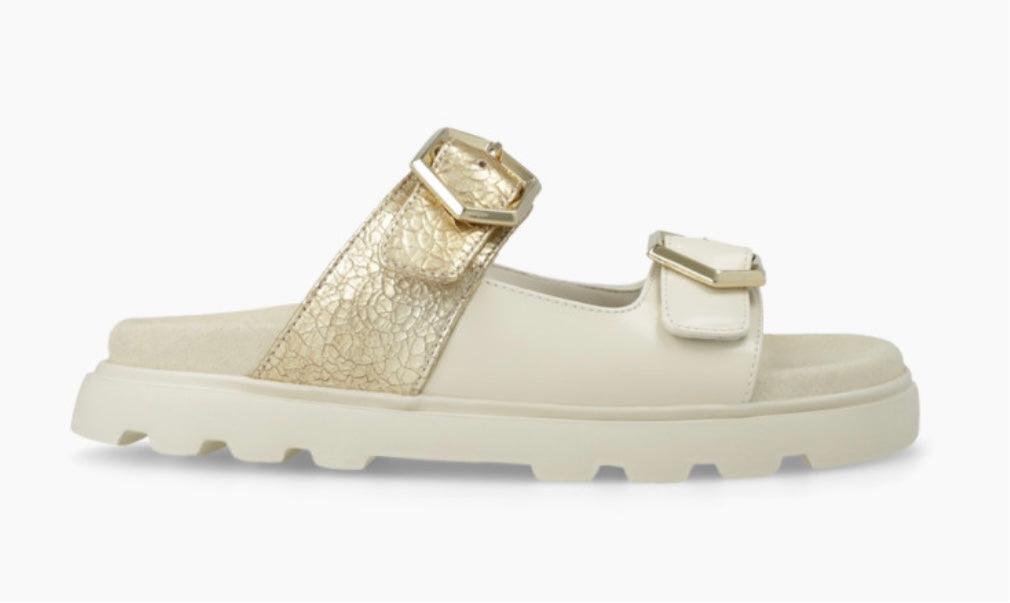 Lodi cream leather sandals