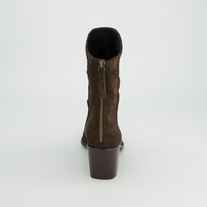 Paul Green chocolate brown suede ankle boots