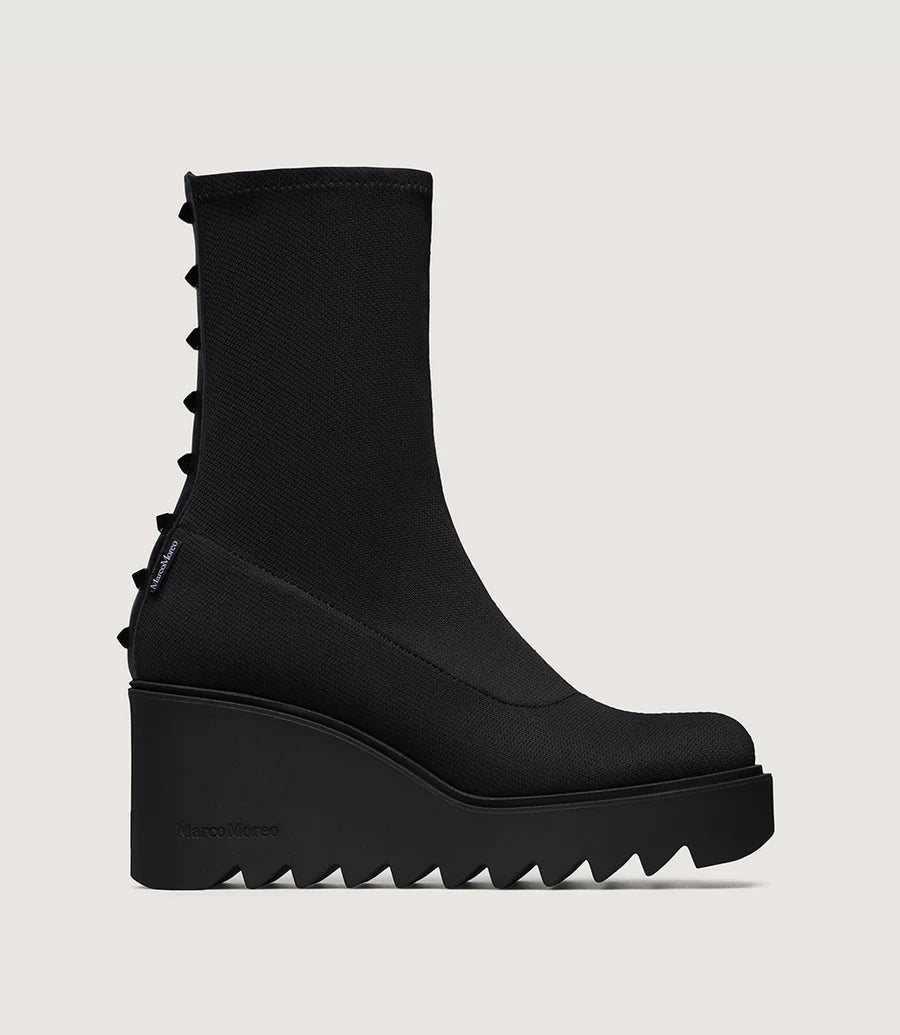 Marco Moreo black stretch ankle boot
