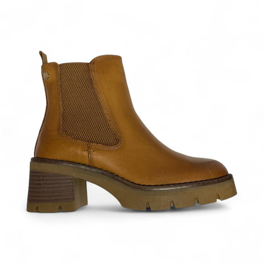 Carmela tan leather ankle boots